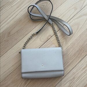 Kate Spade Cream Crossbody Bag with Chain Strap